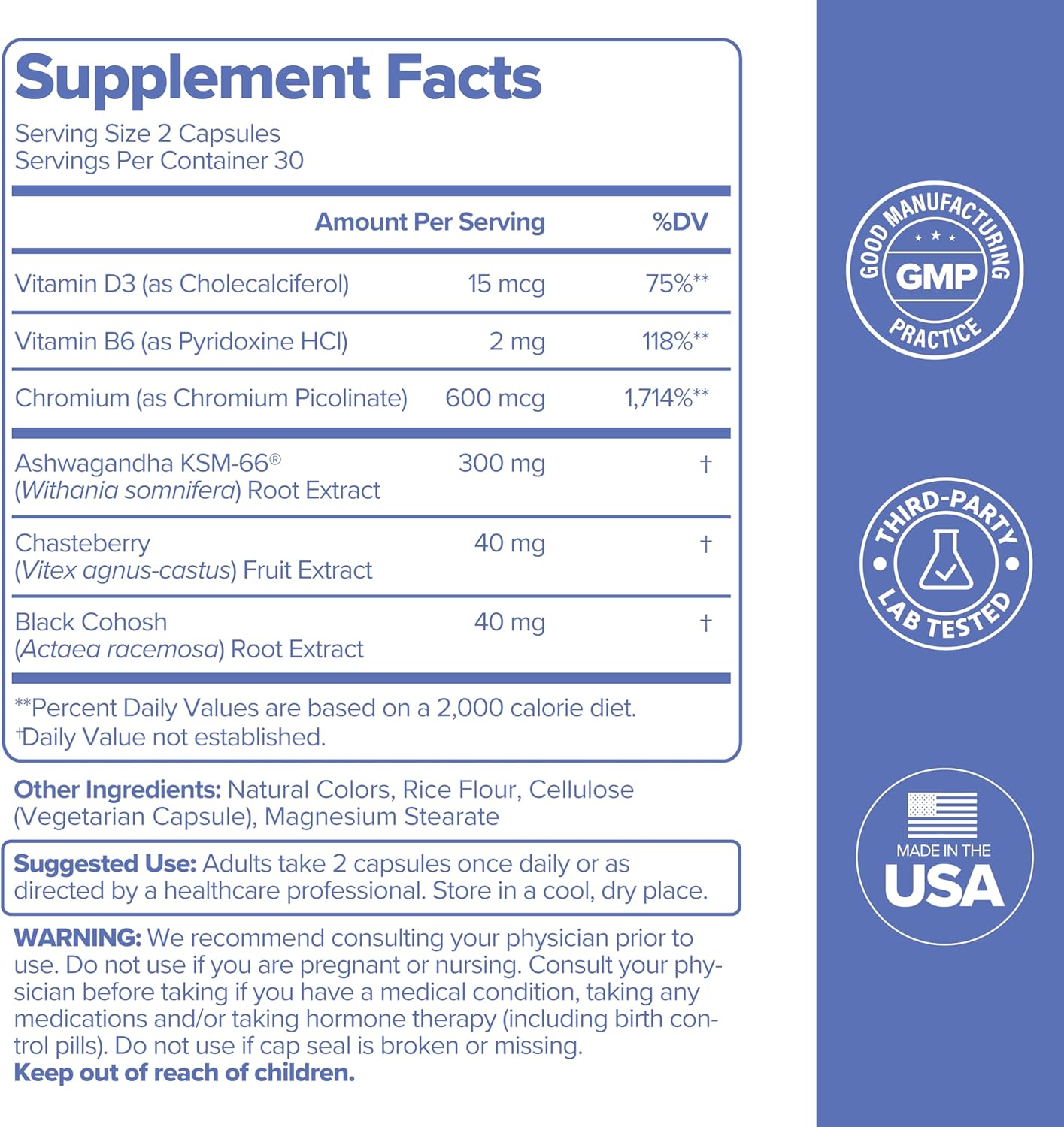 O Positiv MENO Vitamins for Menopause - Hormone-Free Menopause Supplement for Women - Black Cohosh & Ashwagandha KSM-66 - Helps Relieve Hot Flashes, Night Sweats, Mood Swings - 30 Servings (Pack of 3) - Image 5