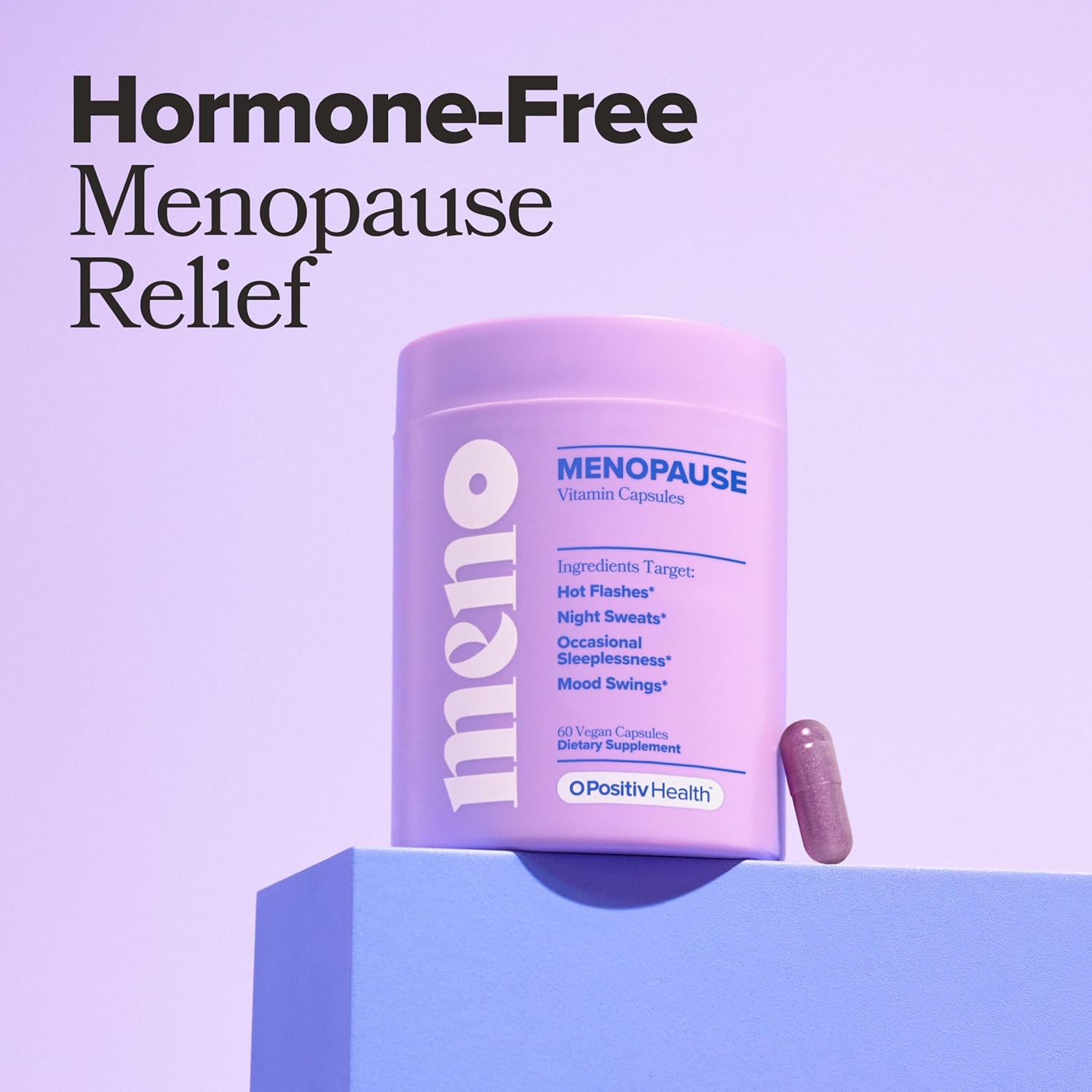 O Positiv MENO Vitamins for Menopause - Hormone-Free Menopause Supplement for Women - Black Cohosh & Ashwagandha KSM-66 - Helps Relieve Hot Flashes, Night Sweats, Mood Swings - 30 Servings (Pack of 3) - Image 6