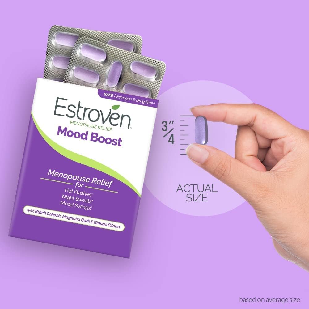 Estroven Weight Management for Menopause Relief - 30 Ct. & Mood Boost for Menopause Relief - 30 Ct. - Clinically Proven Ingredients - Image 7
