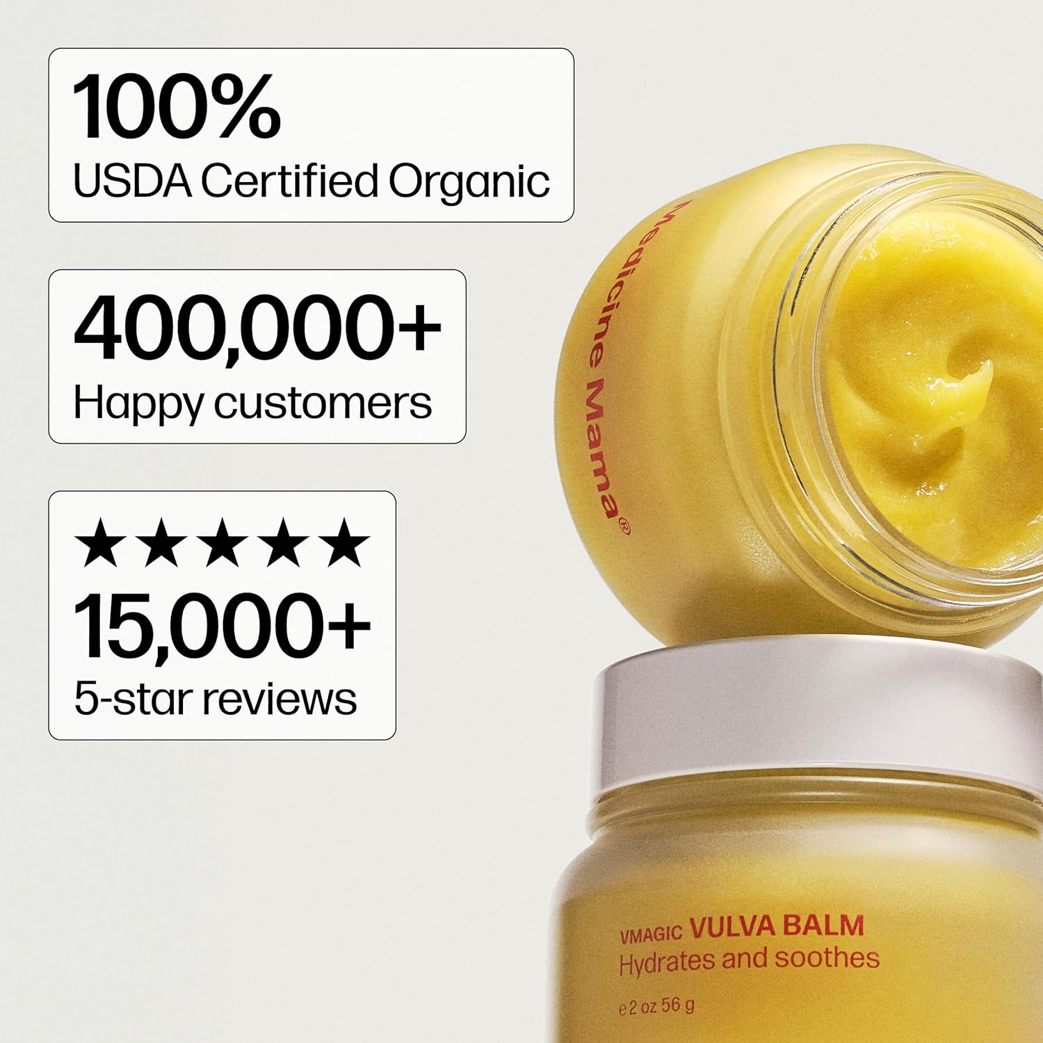 VMAGIC by Medicine Mama Organic Vulva Balm – Intimate Skin Care, Menopause Support – Relieves Feminine Dryness, Itching & Irritation – Hormone Free, Vaginal Moisturizer for Women – 3-pack (2 oz ea) - Image 6