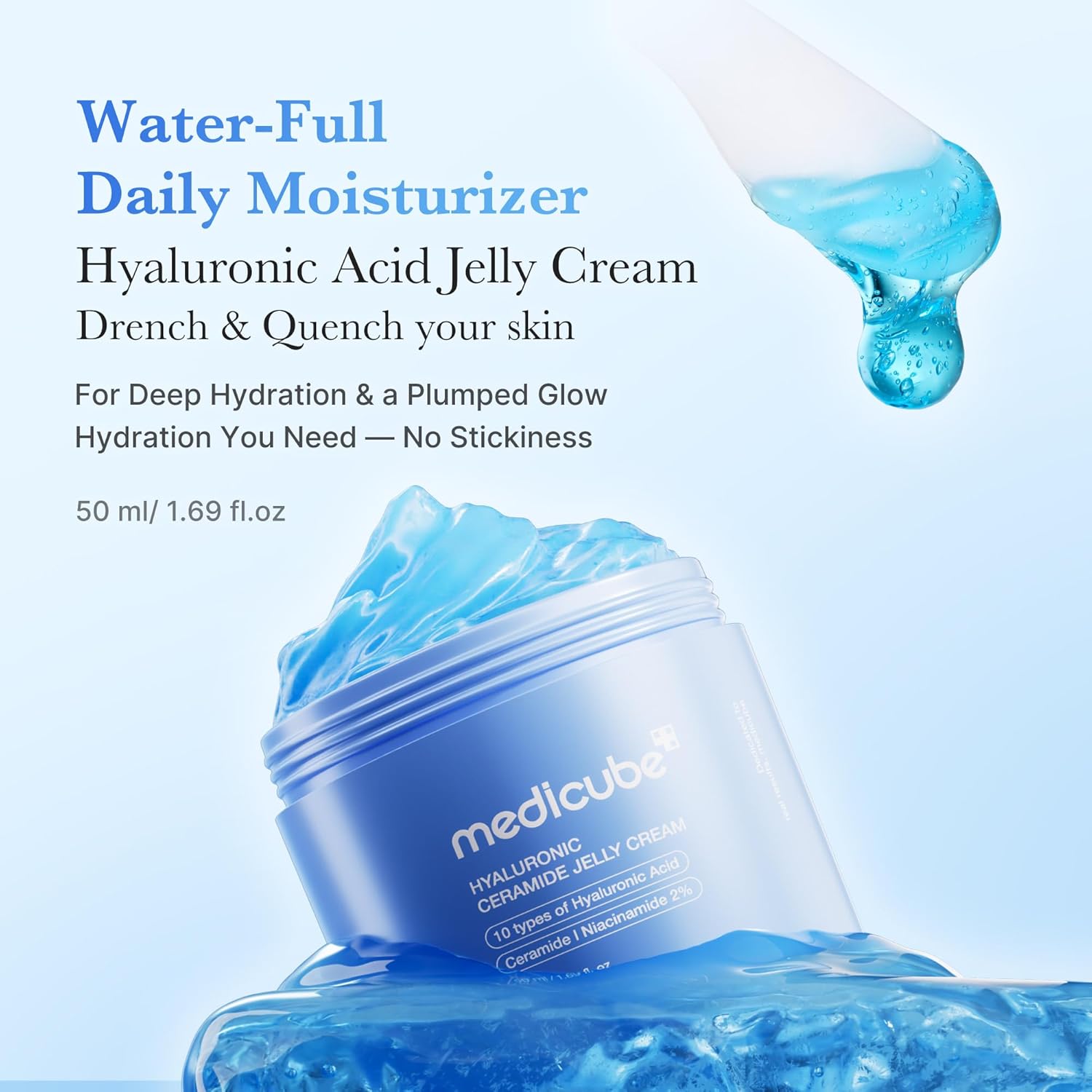 medicube Hydration Boost Facial Device Set: Hyaluronic Acid Moisturizing Jelly Cream and Booster Pro Black | For Radiant and Firmer-Looking Glow | Home Care, Korean Skincare - Image 3