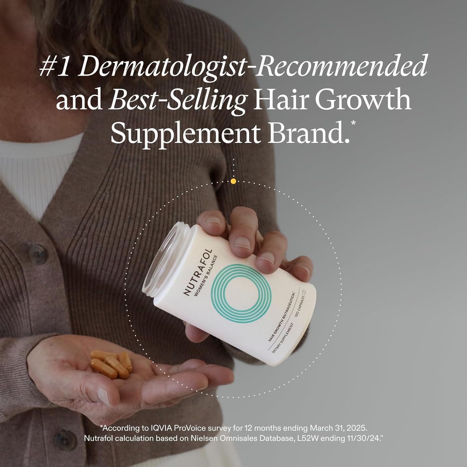 Nutrafol Women's Balance Hair Growth Supplements, Dermatologist Recommended, Ages 45 and Up, Clinically Proven for Visibly Thicker Hair and Scalp Coverage - 2 Month Supply, Pack of 2 - Image 2