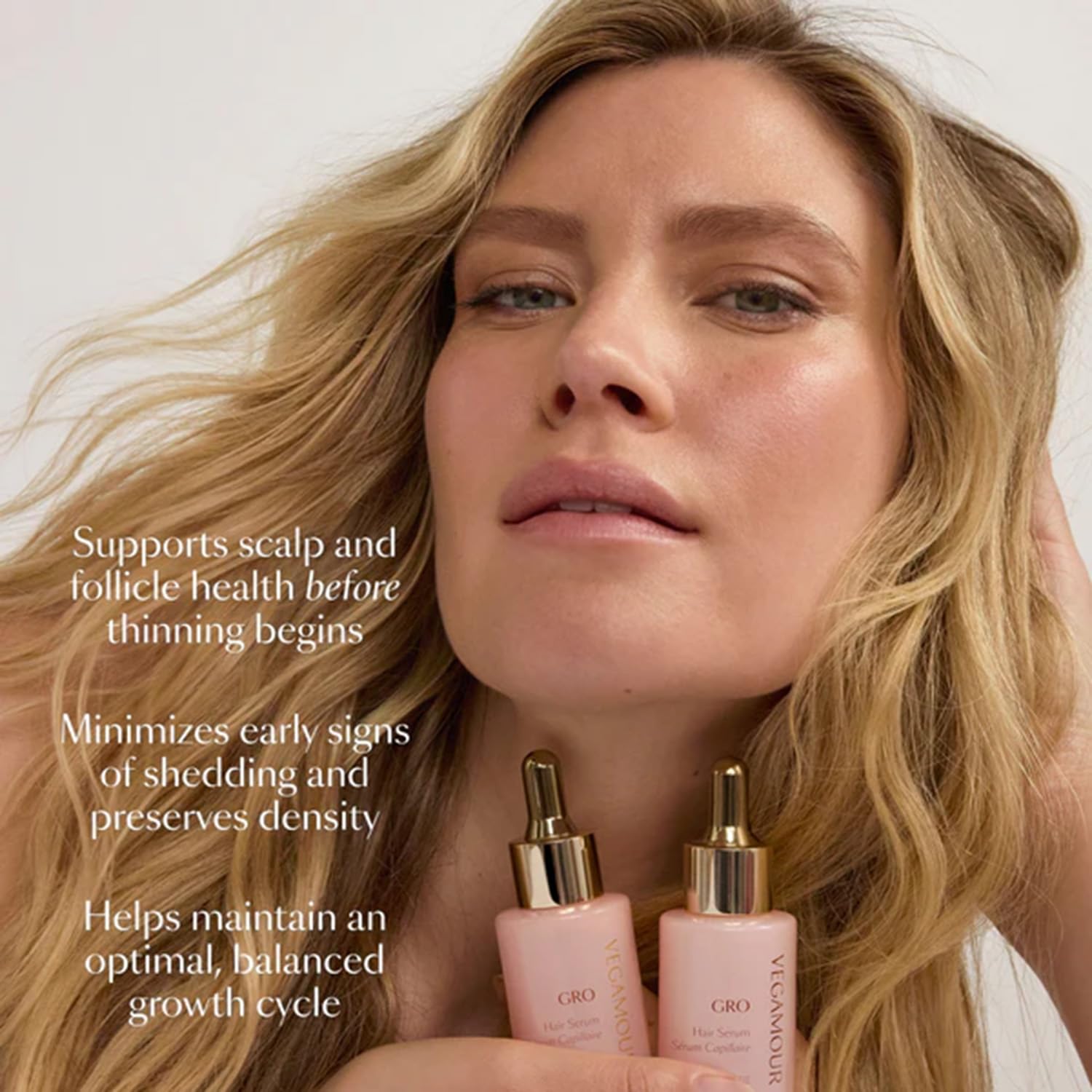 VEGAMOUR GRO Hair Serum for Hair Thinning & Shedding, Thicker Fuller Looking Hair In As Soon As 90 Days, Non Oily, Bergamot Scent, Vegan & Cruelty Free - Image 4