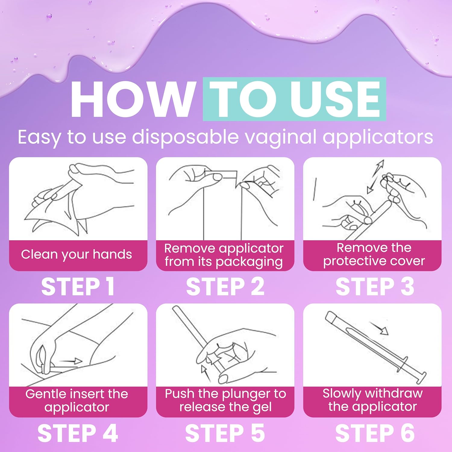 Hydro GYN Vaginal Moisturizer | Long Lasting for Vaginal Dryness & Irritation | Hyaluronic Acid & Vitamin E | Feminine Care Hormone Free | Pre and Post Menopausal I 10 Pre Filled Applicators - Image 4