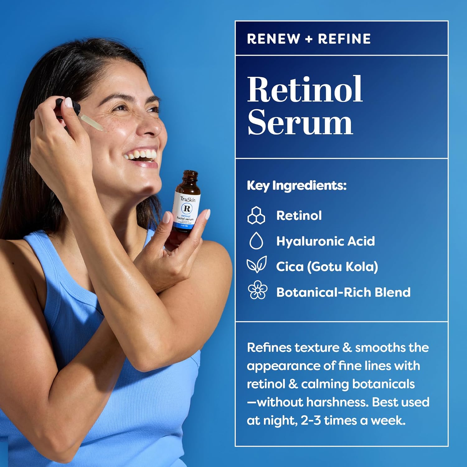 TruSkin Face Serum Duo - Vitamin C Serum & Retinol Serum for Face - AM & PM Anti Aging Skincare Routine - Brightening & Smoothing Facial Serums, 1 fl oz Each - Image 6