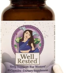 MENOLABS Well Rested Sleep Aid - 60 Capsules - Menopause Supplements for Women with Magnesium Glycinate, Melatonin, L-Glycine, L-Theanine and More, Supports Healthy Rest and Promotes Quality Sleep