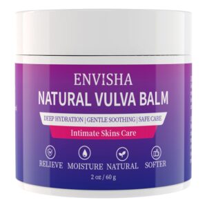 ENVISHA Vulva Moisturizing & Vulva Balm -Natural Organic Plant Extracts - Specifically Designed for Vulvar Dryness & Itching, Estrogen-Free Formula - Suitable for Menopause & Daily Care - 2 oz