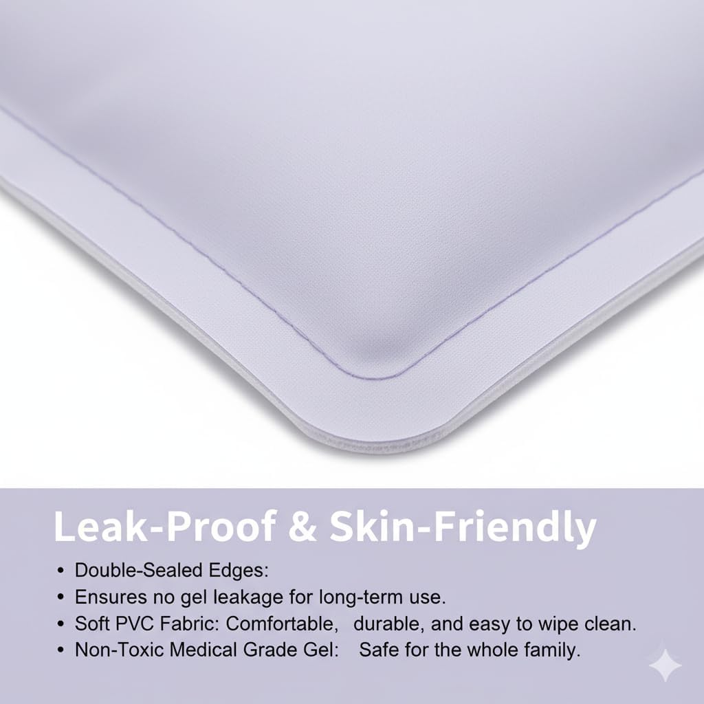 Cooling Gel Pad for Sleep - Instant Relief for Hot Flashes, Night Sweats, Cold Compress for Swelling, Bruises, Surgery - Heat Cold Therapy (Yellow) - Image 6