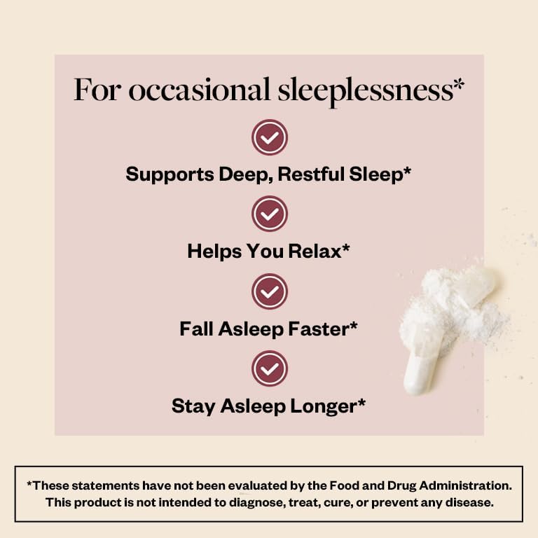 MENOLABS Well Rested Sleep Aid - 60 Capsules - Menopause Supplements for Women with Magnesium Glycinate, Melatonin, L-Glycine, L-Theanine and More, Supports Healthy Rest and Promotes Quality Sleep - Image 2