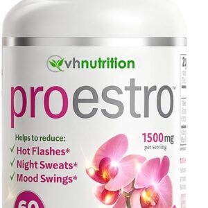 VH Nutrition PROESTRO | Estrogen Support* Supplement for Women | Extra Strength Hormone Balance* for Her | 60 Capsules in Easy to Swallow Pills