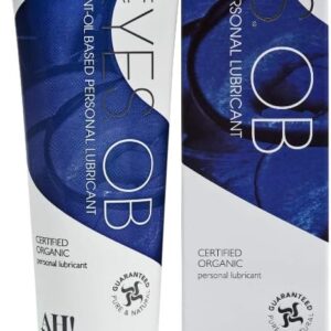 AH! YES® OB Plant Oil Based Personal Lubricant | Certified Organic | Natural Alternative to Silicone Lubricants | Intimate Lubrication & Massage Oil (4.7 fl oz)