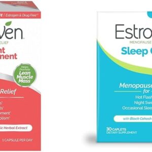 Estroven Weight Management for Menopause Relief - 60 Ct. & Sleep Cool for Menopause Relief, 30 Ct, Sleep Support Supplement