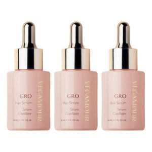 VEGAMOUR GRO Hair Serum for Hair Thinning & Shedding, Thicker Fuller Looking Hair In As Soon As 90 Days, Non Oily, Bergamot Scent, Vegan & Cruelty Free