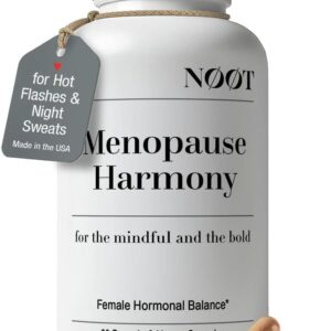 NOOT Menopause Harmony - Menopause Supplements for Women, Night Sweats & Hot Flash Relief, Hormone Balance for Women with Aguaje Fruit, Genistein and Vitex, Biohacking & Nootropics, 60 Capsules