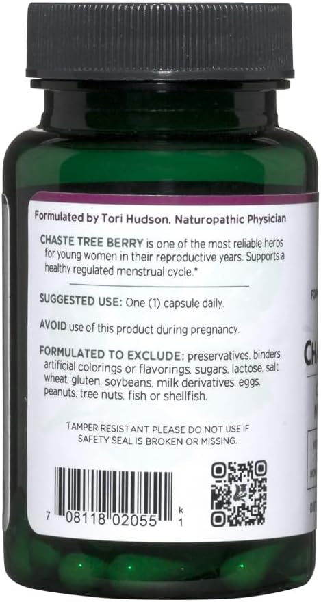 Vitanica Chaste Tree Berry Extract, Vitex Chasteberry Supplement for Women, Hormone Balance and Menstrual Cycle Support, Non-GMO, Vegan, 2 Month Supply, 60 Capsules - Image 3
