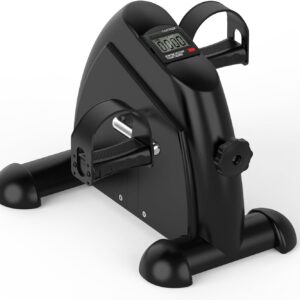 FITKS360 Under Desk Elliptical & Mini Exercise Bike - Seated Electric Leg Exerciser Under Table Oval Electric - Seniors Sit Exerciser Full Assembled Pedal with Remote Control