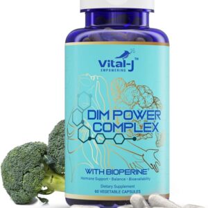 4-in-1 DIM Potent Complex 300mg - Estrogen Balance and Metabolism, Energy & Menopause Support Supplement with Bioperine (x4), Calcium and Broccoli Extract - for Women and Men 30 Servings