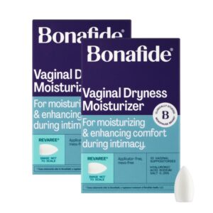 Bonafide Vaginal Moisturizer for Dryness Relief Revaree – 5 mg Hyaluronic Acid – Hormone-Free, Estrogen-Free – For Mild to Moderate Vaginal Dryness & Everyday Comfort — 2-Month Supply