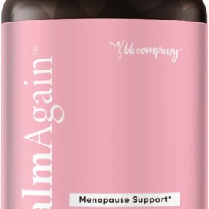 BB Company CalmAgain for Menopause Anxiousness, Mood Balance for Women | Stay Calm, Lower Cortisol, Fewer Mood Swings | Siberian Rhubarb, Sage, Saffron | Menopause Relief | 30 Ct
