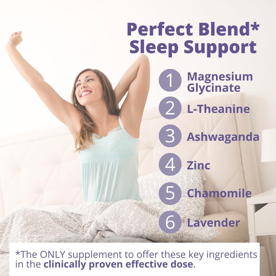 Meno Sleep Menopause Support Supplement: Clinically Proven Ingredients Improve Energy, Mood & Mental Clarity. Magnesium Glycinate, L-Theanine, Ashwagandha, Made in USA, Vegan, Hormone Free 120 Ct - Image 7