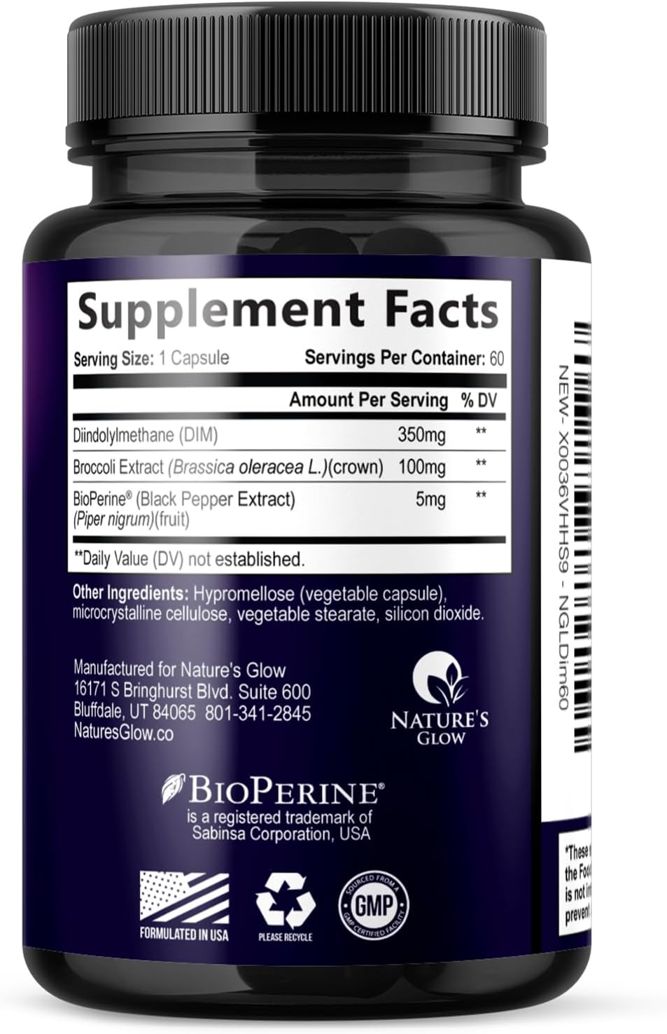 Menopause Supplements for Women - Natural Hormone Support with DIM, BioPerine & Broccoli Extract - Menopause Relief and Balance Antioxidant, for Hot Flashes and Night Sweats Support - 60 Capsules - Image 9