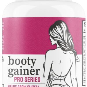 Booty Gainer Pro Series - Weight/Muscle Gainer for Women to Grow Thicker Booty & Larger Buttox | Helps Naturally Curve & Shape Body | Grow Rounder, Wider & Thicker Glutes - 60 Capsules