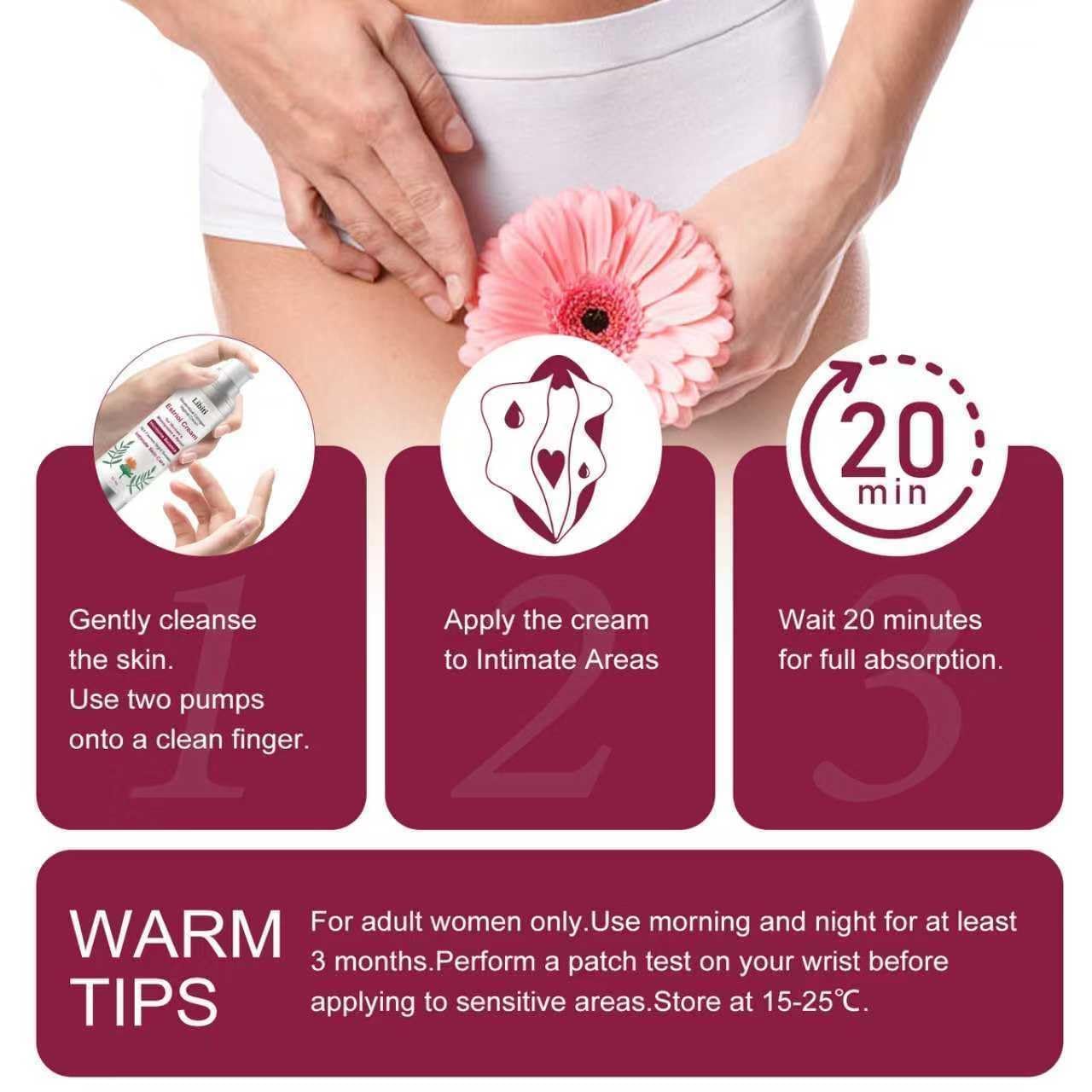 Estriol Cream for Women, Silky Peach Vaginal Estrogen Cream, Menopause Relief: Hormone Balance, Treat Night Sweats, Hot Flashes, and Care for Intimate Skin, 50g - Image 6