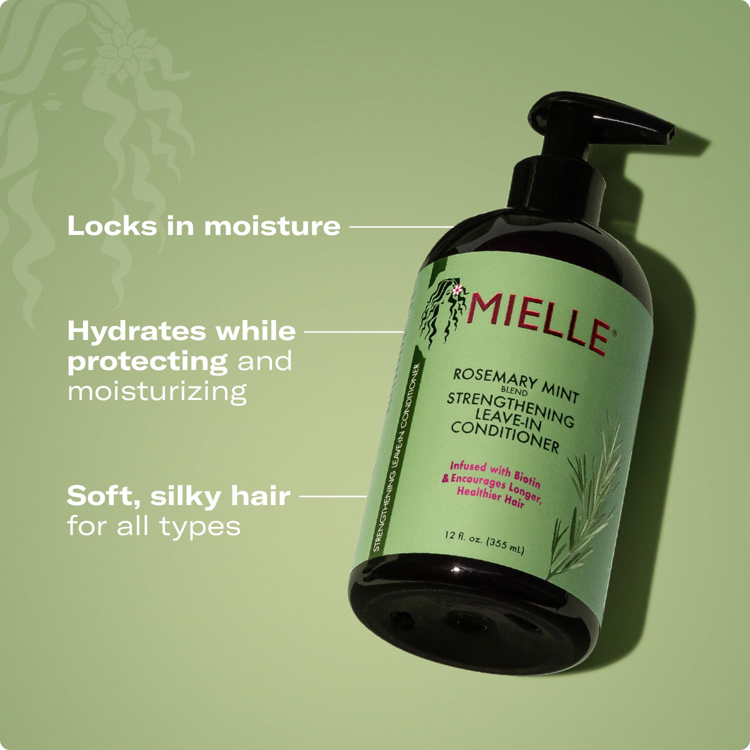 Mielle Organics Rosemary Mint Strengthening Shampoo and Leave-In Conditioner Infused with Biotin, Cleanses and Helps Strengthen Weak and Brittle Hair, 12 Ounces - Image 5