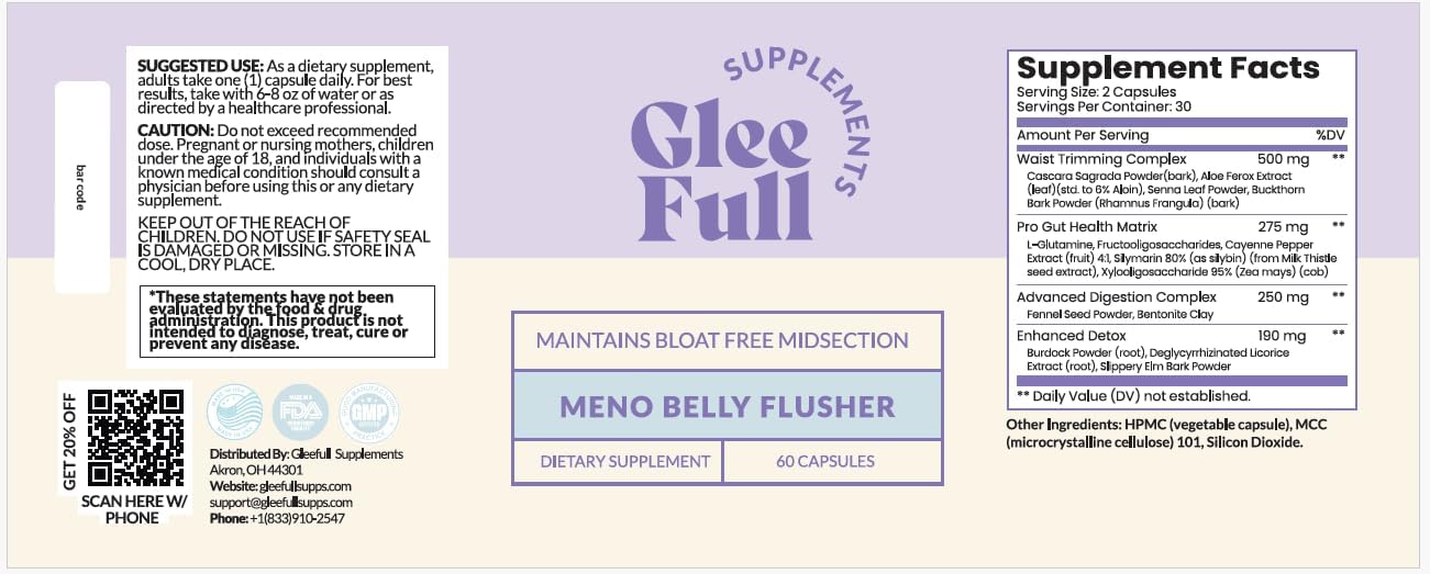 GleeFull Meno Belly Flusher - Menopause Supplements for Women - Hormone Balance for Weight Loss - Supports Digestion to Maintain Healthy Metabolism - Image 6