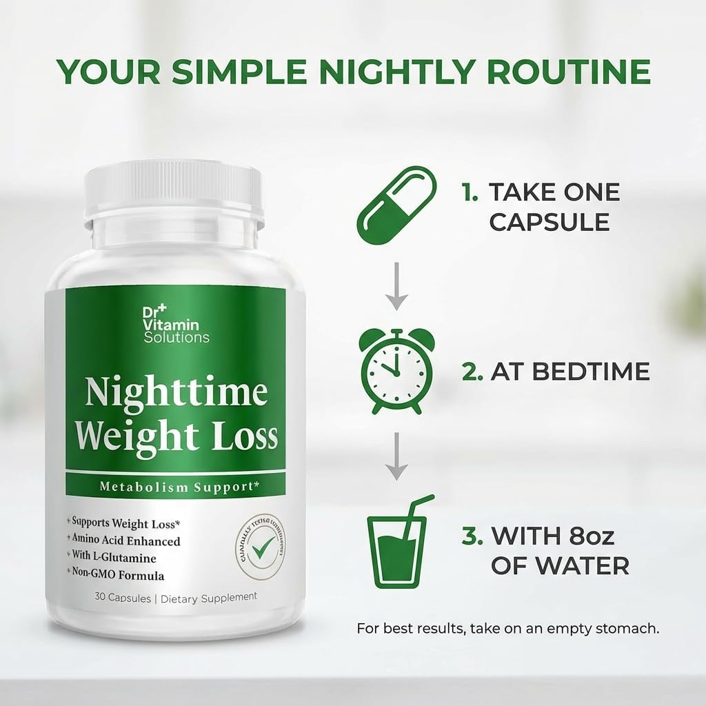 Nighttime Fat Burner Supplements - Appetite Suppressants for Weight Loss - Women & Men, Sleep & Relaxation - Metabolism Booster Weight Loss Pills 30 - Image 6