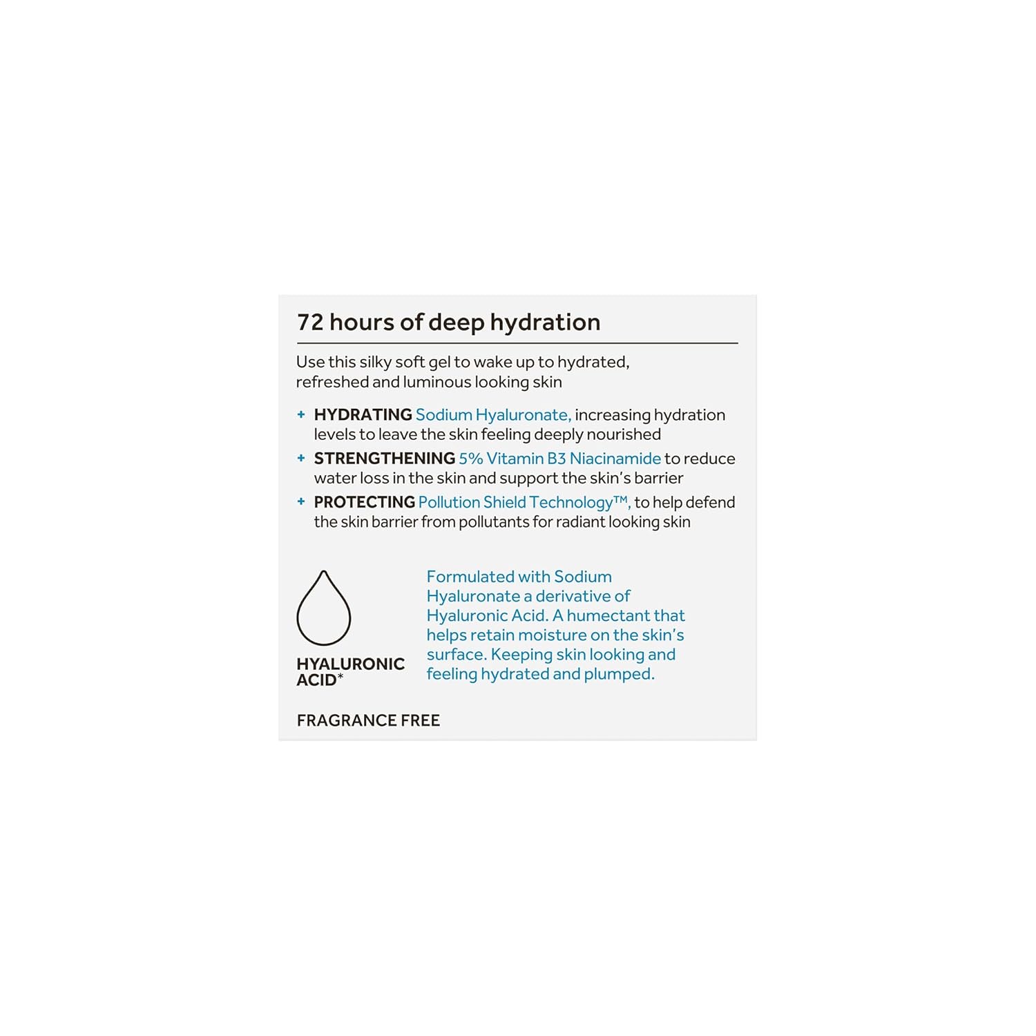 No7 HydraLuminous+ Hydrating Night Gel Moisturizer - Hyaluronic Acid and Vitamin B3 Niacinamide Face Moisturizer to Hydrate, Protect & Refresh Skin - Supports Skin Barrier Repair (1.69 Fl Oz) - Image 6