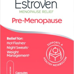 Estroven Pre-Menopause Relief, 30 Ct., Clinically Proven Ingredients, Provides Menopause Relief plus Night Sweats & Hot Flash Relief, Drug-Free or Estrogen Free