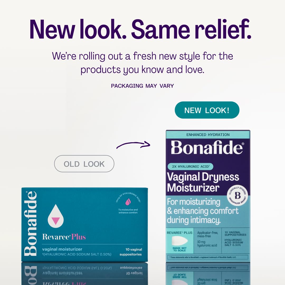 Bonafide Extra Strength Vaginal Moisturizer Revaree Plus – 10 mg Hyaluronic Acid – Hormone-Free – For Vaginal Dryness Associated with Pain & Sensitive Tissue – 3-Month Supply - Image 2