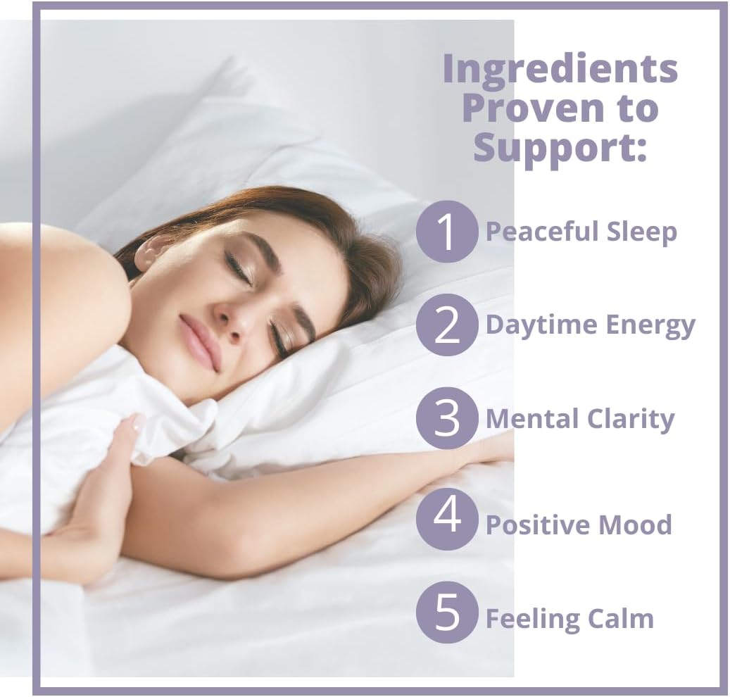 Meno Sleep Menopause Support Supplement: Clinically Proven Ingredients Improve Energy, Mood & Mental Clarity. Magnesium Glycinate, L-Theanine, Ashwagandha, Made in USA, Vegan, Hormone Free 120 Ct - Image 5