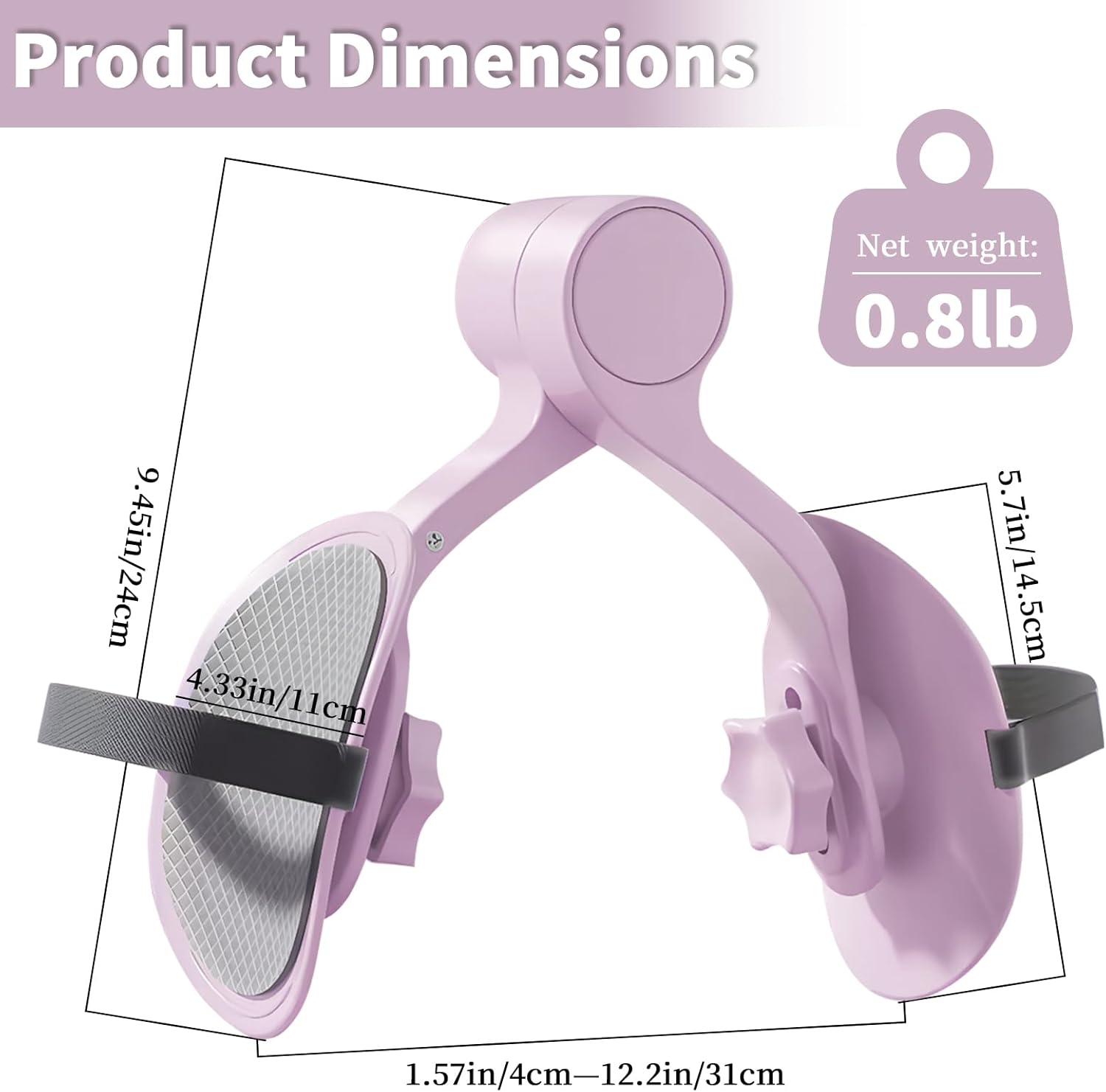 Kegel Exerciser, Pelvic Floor Exercise Device - Adjustable Angle Thigh Trainer with Thickened Silicone Pads & Security Strap, Inner Thigh Exerciser for Women, Home/Office - Image 3