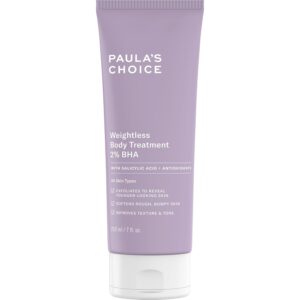 Paula's Choice Weightless Body Lotion Treatment 2% BHA, Salicylic Acid & Chamomile Lotion Exfoliant, Body Moisturizer for Keratosis Pilaris (KP) Prone Skin & Clogged Pores, Fragrance-Free