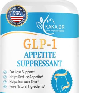 GLP-1 Supplement Weight Loss Pills for Women, Appetite Suppressant for Women and Men, Metabolism Booster, 3rd Party Tested Supplement, Made from a Variety of Natural Ingredients - 60 Pills