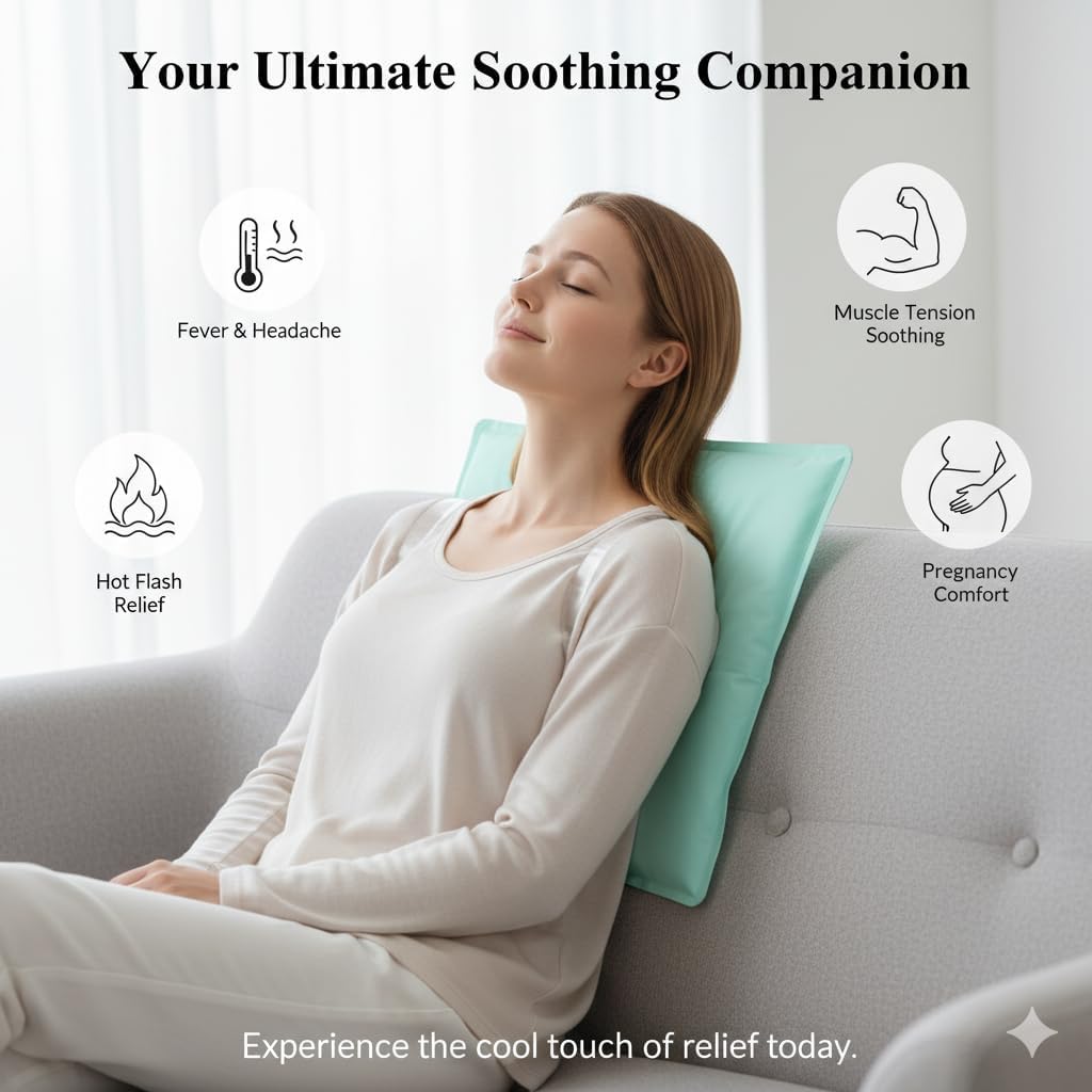 Cooling Gel Pad for Sleep - No Refrigeration Needed | Instant Relief for Hot Flashes, Night Sweats, Headaches & Muscle Pain | Dual-Sided Comfort Pillow Cooler for Adults, Kids & Pets - Image 8