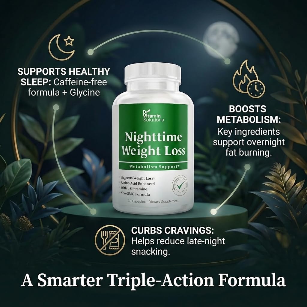 Nighttime Fat Burner Supplements - Appetite Suppressants for Weight Loss - Women & Men, Sleep & Relaxation - Metabolism Booster Weight Loss Pills 30 - Image 3