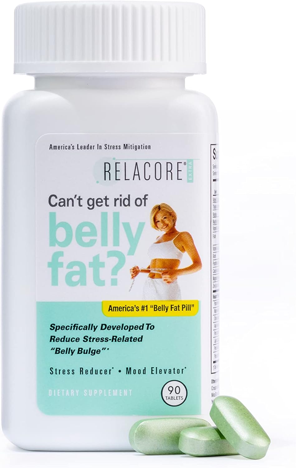 Relacore Extra Maximum Strength - Cortisol Supplements for Women - Reduce Cortisol Related Belly Fat - Stress Relief Supplement - Calm Mind - Improved Mood - 90 Count
