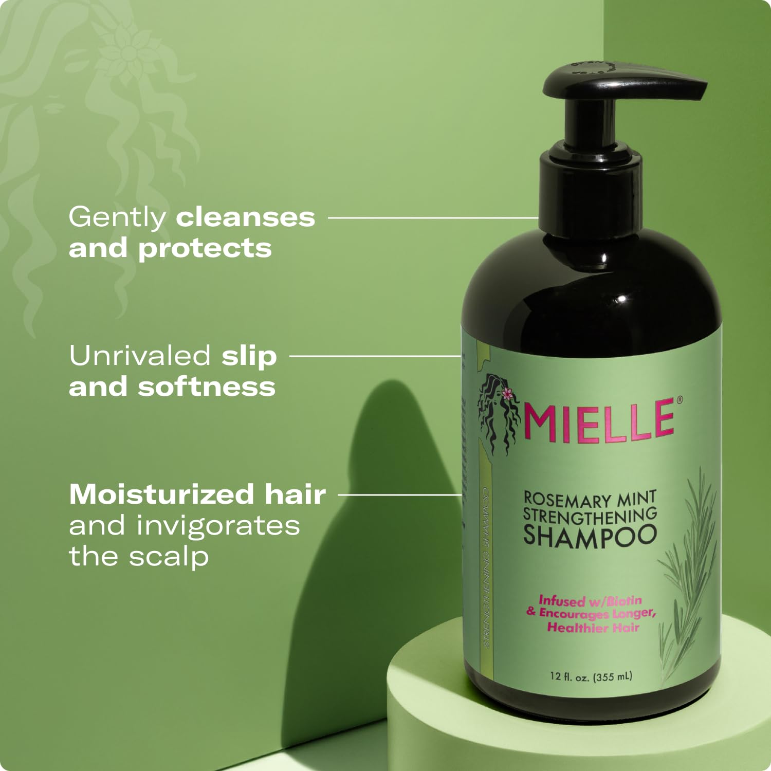 Mielle Organics Rosemary Mint Strengthening Shampoo and Leave-In Conditioner Infused with Biotin, Cleanses and Helps Strengthen Weak and Brittle Hair, 12 Ounces - Image 4