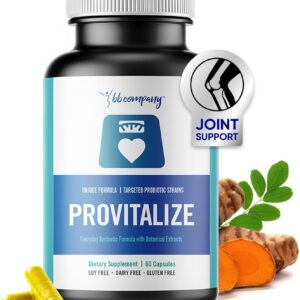 BB Company Provitalize | Probiotics for Women Digestive Health, Menopause, Joint Support | Sexy Midsection Curves, Bloat | Turmeric Curcumin Moringa | Packaging Vary | 60 Ct