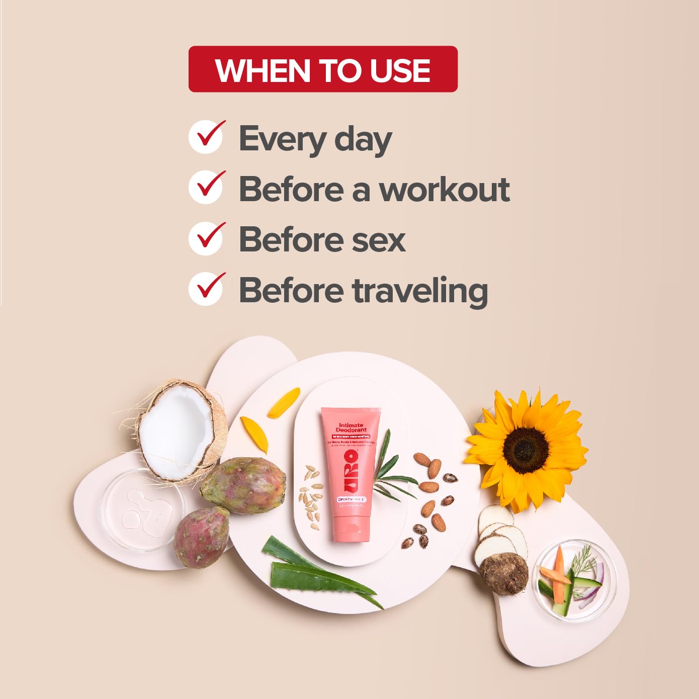URO Intimate Whole Body Deodorant Cream – Dermatologist Tested, Hypoallergenic, Non-irritating, Aluminum Free, Unscented, Dries Clear – Odor & Moisture Control, Anti-Chafing – 3 Oz Tube (Pack of 1) - Image 5