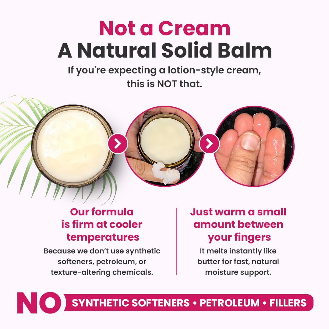 Natruveda Fragrance Free Vulva Balm Moisturizer for Women – Intimate Hydration & Menopause Dryness Support – Natural Feminine Balm for Vulvar Irritation & Itching – Hormone Free – 3 oz - Image 2
