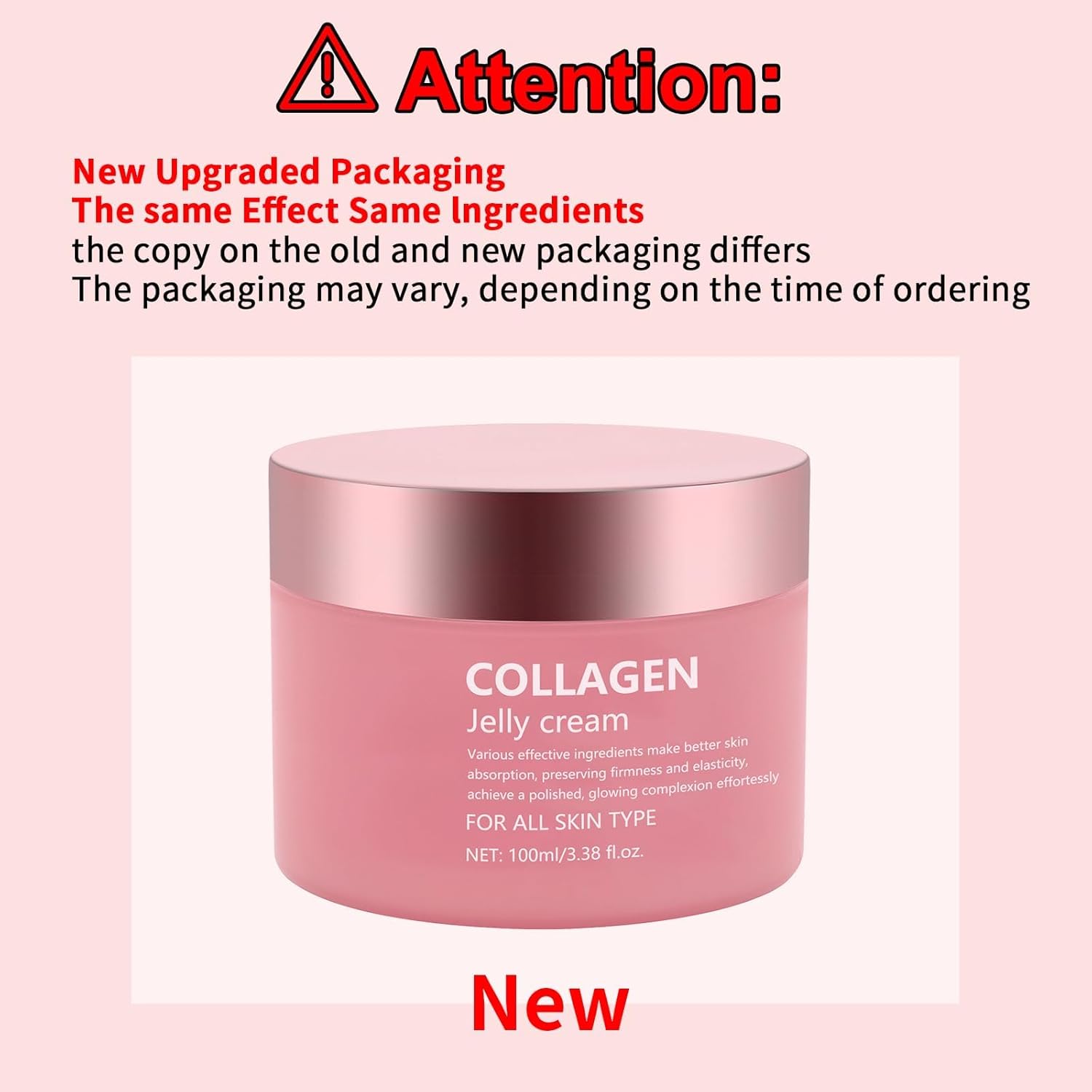 Collagen Jelly Cream - Contains Niacinamide & Freeze Dried Hydrolyzed Collagen -Elasticity & Hydration - Reduce Fine Lines & Dullness - Korean Glass-Shiny Skin Suitable for All Skin Types (3.38 Fl.Oz) - Image 2