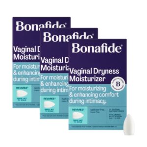 Bonafide Vaginal Moisturizer for Dryness Relief Revaree – 5 mg Hyaluronic Acid – Hormone-Free, Estrogen-Free – For Mild to Moderate Vaginal Dryness & Everyday Comfort — 3-Month Supply