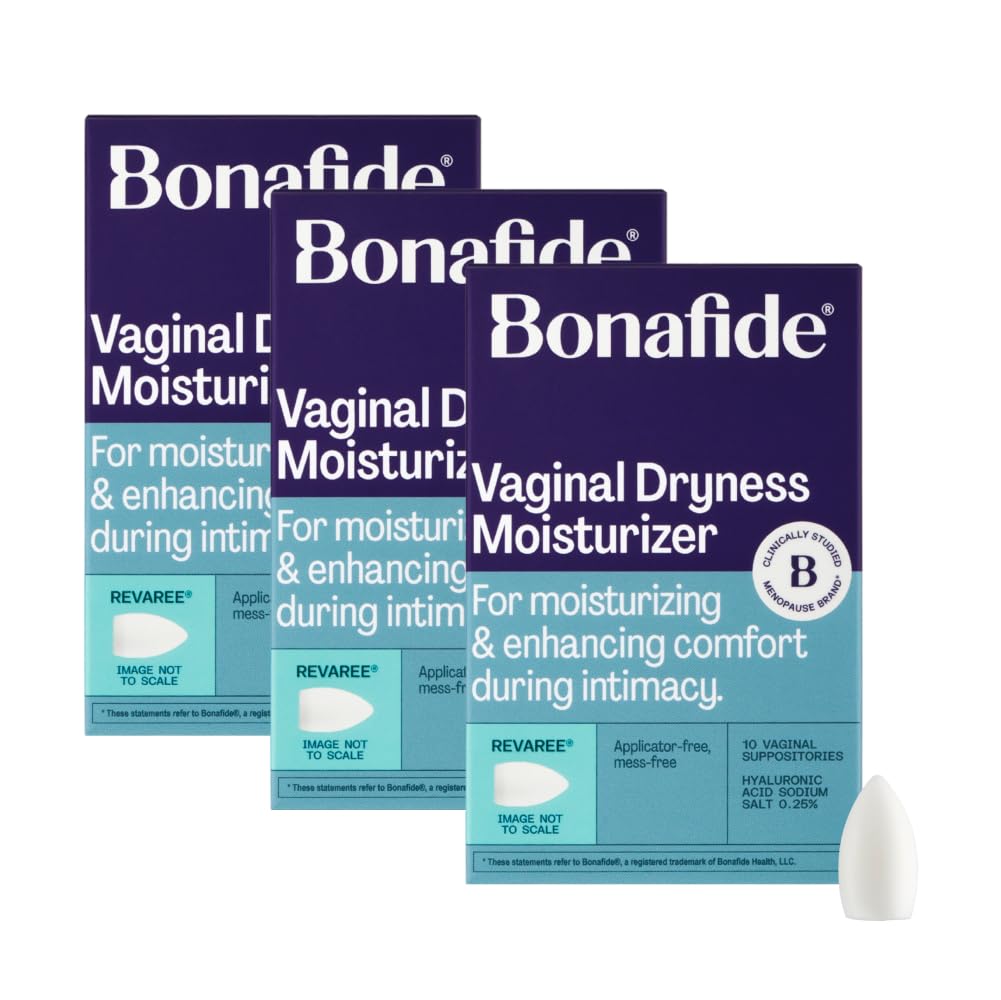 Bonafide Vaginal Moisturizer for Dryness Relief Revaree – 5 mg Hyaluronic Acid – Hormone-Free, Estrogen-Free – For Mild to Moderate Vaginal Dryness & Everyday Comfort — 3-Month Supply
