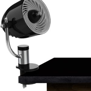 Vornado Pivot Clip Personal Air Circulator, 3-Speed, Portable Desk Fan with Multi-Surface Clip, 360-Degree Adjustable Axis, 9 in Tall, 4 in Diameter, Whisper Quiet, Black
