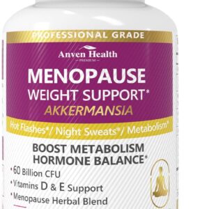 Menopause Supplements for Women 60 Billion with Akkermansia Probiotic & Prebiotic, Vitamin D & E for Hormone Balance, Metabolism, Gut Health Hot Flashes & Night Sweats - Non-GMO | 60 Caps
