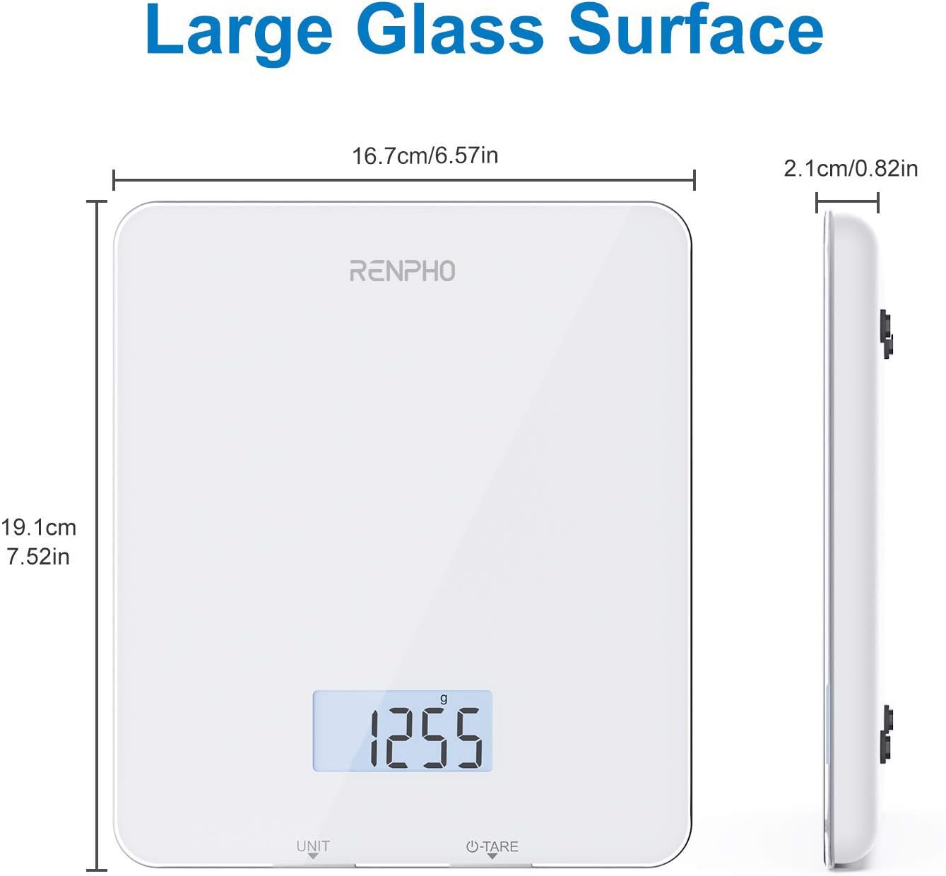 RENPHO Food Scale with Nutritional Calculator, Digital Kitchen Scale for Weight Loss, Smart Food Weight Scale with App for Macro Keto Calorie Cooking, Grams and Ounces, White, 11lb/5kg - Image 8